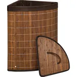 HOMCOM Koš na prádlo, objem 55 l, odnímatelné víko, 38 cm x 38 cm x 57 cm, hnědý