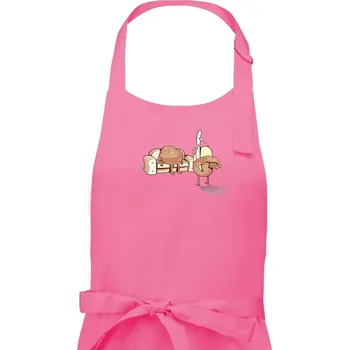 Kuchyňská zástěra Brambora striptýz - Dámská zástěra na vaření - Univerzální velikost ( Růžová )