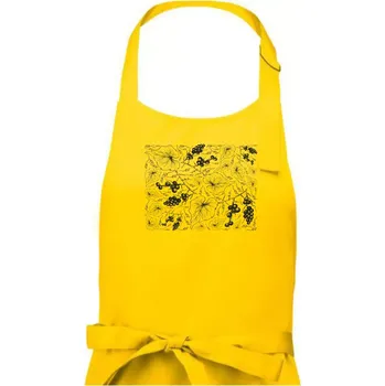 Kuchyňská zástěra Vinné listy tapeta - Dámská zástěra na vaření - Univerzální velikost ( Žlutá )