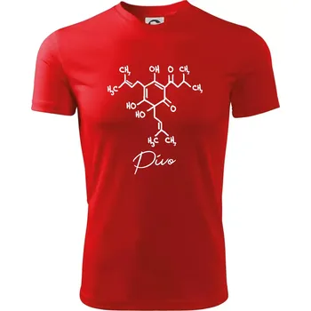 Pánské tričko Barová chemie - pivo - Pánské triko Fantasy sportovní (dresovina) - XL ( Červená )