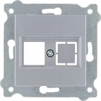 Elektrická zásuvka Internetová zásuvka nástěnná EXEN stříbrná