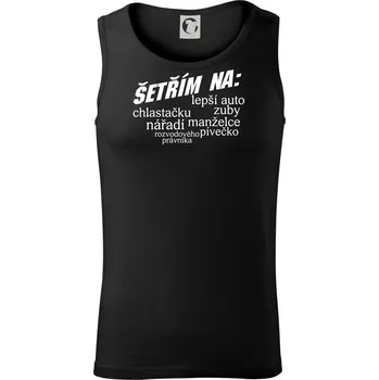 Nápis šetřím na - Tílko pánské Core - 2XL ( Černá )