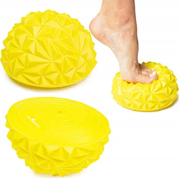 Masáž Masážní míček s ostny Pretorians 16 cm x 16 cm žlutý