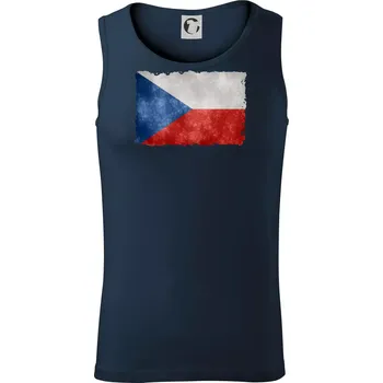 Česká vlajka stará - Tílko pánské Core - L ( Námořní modrá (velmi tmavá - téměř černá) )
