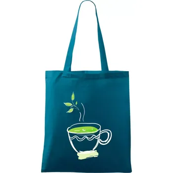 Hot matcha - Taška bavlněná - 42 x 38 cm ( Petrolejová )