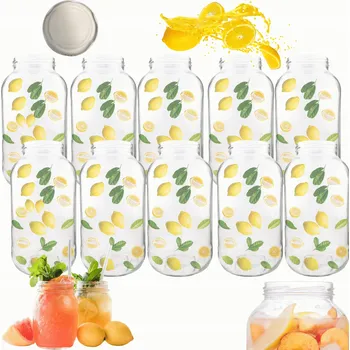 Sklenice Sklenice 2000 ml 2 l na šťávy, okurky, nakládané houby, likéry, 10 kusů, 82 mm, PZH