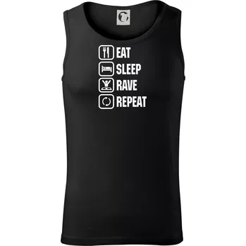 Pánské termoprádlo Eat sleep rave repeat - Tílko pánské Core - XL ( Černá )