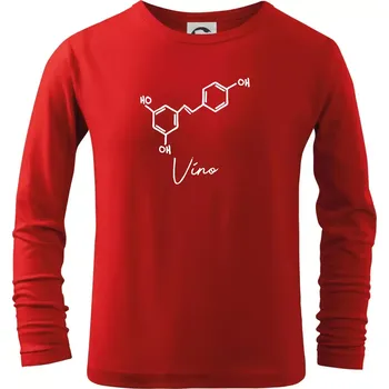 Barová chemie - víno - Triko dětské Long Sleeve - 158 cm/12 let ( Červená )