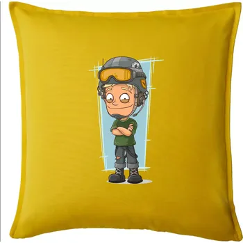 Polštář Vesmírný voják denim - Polštář 50x50 - 50x50 - Pouze potah ( Žlutá )