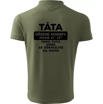 Pánská košile Táta úřední hodiny - Polokošile pánská Pique Polo 203 - 5XL ( Khaki )