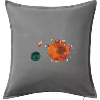 Polštář Kolonizace Marsu - Polštář 50x50 - 50x50 - Pouze potah ( Tmavě šedý melír )