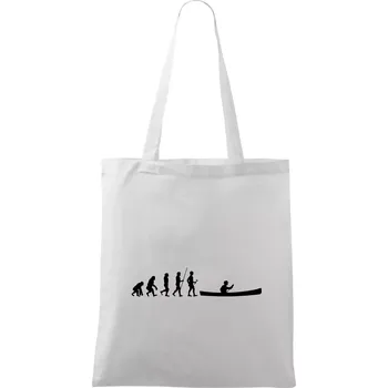 Evoluce kanoe stará - Taška bavlněná - 42 x 38 cm ( Bílá )
