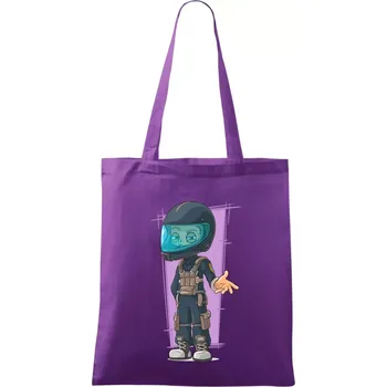 Vesmírný voják fialový - Taška bavlněná - 42 x 38 cm ( Fialová )