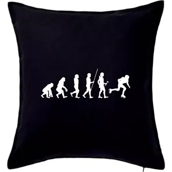 Polštář Evoluce inline žena - Polštář 50x50 - 50x50 - Pouze potah ( Černá )