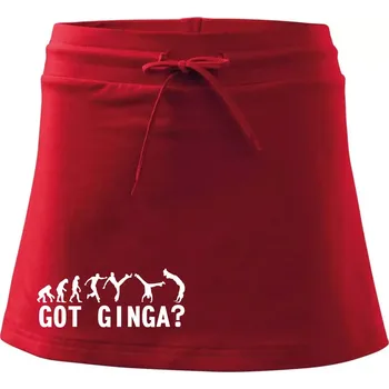 Dámská sukně Capoeira - Got Ginga - Sportovní sukně - two in one - XL ( Červená )