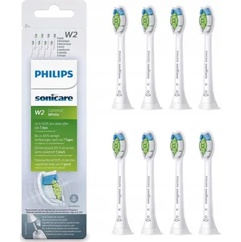 Náhradní hlavice k elektrickému kartáčku Philips Sonicare W2 Optimal White HX6068/87 Hlavice pro zubní kartáček, 8 kusů