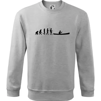 Chlapecké tričko Evoluce kanoe stará - Mikina Essential dětská - 158 cm/12 let ( Světlešedý Melír )