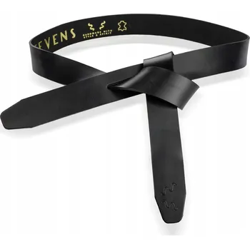 Opasek Kožený dámský Pásek na zavazování STEVENS Černý do pasu k šatům STEVENS Q2