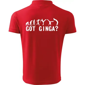 Pánská košile Capoeira - Got Ginga - Polokošile pánská Pique Polo 203 - 5XL ( Červená )