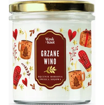 Svíčka Sójová vonná svíčka SVAŘENÉ VÍNO Vosk i Knot 1 ks