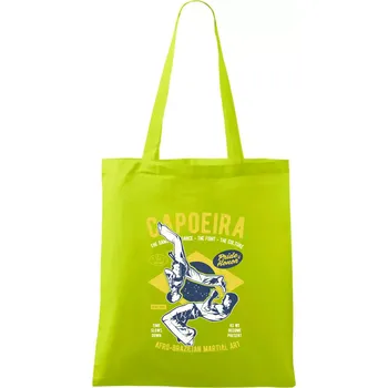 Capoeira Afro-brazil art - Taška bavlněná - 42 x 38 cm ( Limetková )