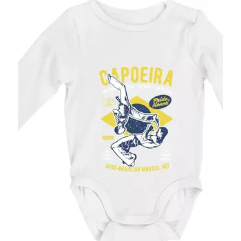 Capoeira Afro-brazil art - Body kojenecké s dlouhým rukávem - Dlouhý r. 6-12 měs ( Bílá )