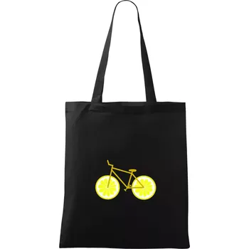 Nákupní taška Kolo citrón (Moňas) - Taška bavlněná - 42 x 38 cm ( Černá )