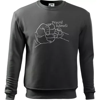 Prostě kámoši - ruka - Mikina Essential dětská - 158 cm/12 let ( Tmavá břidlice (šedá se zeleným nádechem) )