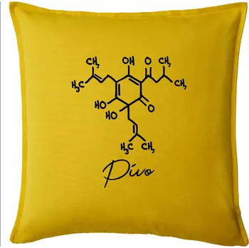 Polštář Barová chemie - pivo - Polštář 50x50 - 50x50 - Pouze potah ( Žlutá )