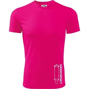 Longboard na výšku - Dětské triko sportovní (dresovina) - 146 cm/10 let ( Neon Pink )