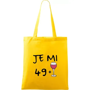 Je mi 49 (50) víno - Taška bavlněná - 42 x 38 cm ( Žlutá )
