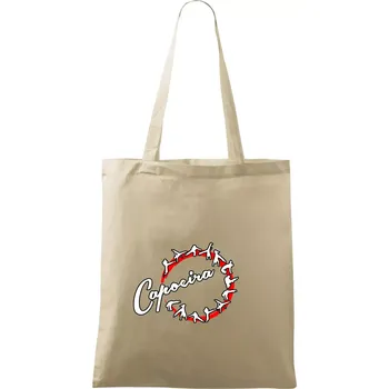 Capoeira cviky v kruhu - Taška bavlněná - 42 x 38 cm ( Naturální )