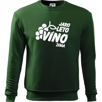 Chlapecké tričko Jaro, léto, víno, zima - Mikina Essential dětská - 146 cm/10 let ( Lahvově zelená )