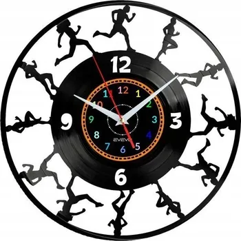 Hodiny BĚHÁNÍ NÁSTĚNNÉ HODINY DEKORATIVNÍ MODERNÍ VINYLOVÁ DESKA VINYL JAKO DÁREK