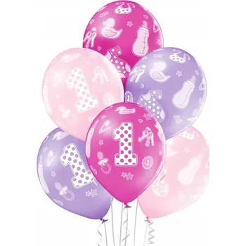 Balónek Balónky balónky ČÍSLICE 1 MIX RŮŽOVÝCH Bellbal