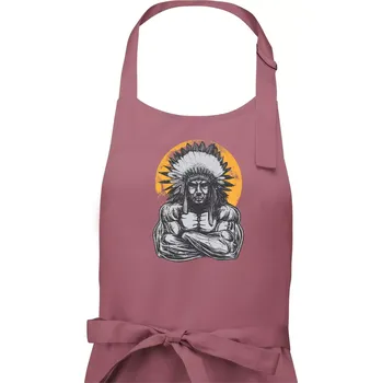 Kuchyňská zástěra Indián z posilky - Pánská zástěra na vaření - Univerzální velikost ( Starorůžová )
