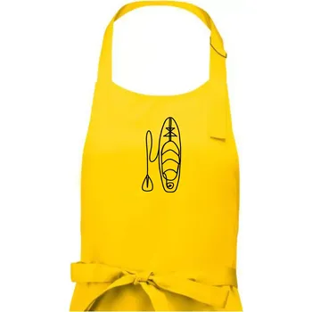 Kuchyňská zástěra Paddleboard jedním tahem - Pánská zástěra na vaření - Univerzální velikost ( Žlutá )