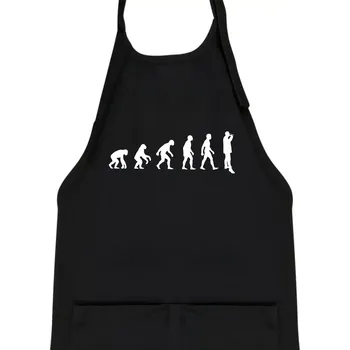 Kuchyňská zástěra Evoluce vína muž - Dětská zástěra na vaření - Univerzální velikost ( Černá )