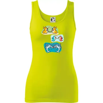 Projev lásky zvířata - Dámské tílko - XS ( Limetková )