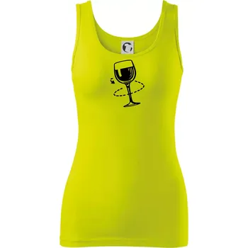 Dámské tričko Víno someliér - Dámské tílko - XS ( Limetková )