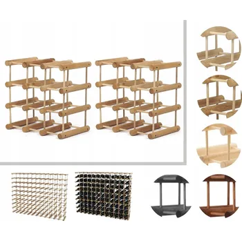 Stojan na víno Modulární stojan na víno x2/18+3 lahví RW7 Olejovaný dub