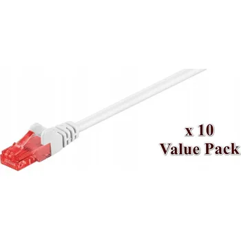 Síťový kabel MicroConnect U/UTP CAT6 3m bílý, 10 ks