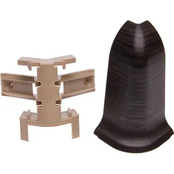 Podlahová lišta Vnější roh Cezar PVC 22 x 59, délka 1 cm, Wenge Tmavý (200)