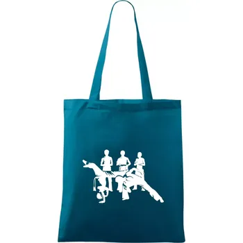 Capoeira všichni - Taška bavlněná - 42 x 38 cm ( Petrolejová )