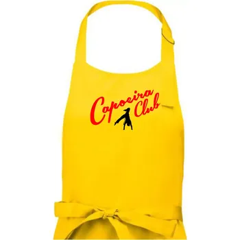Kuchyňská zástěra Capoeira club s tanečníkem - Dámská zástěra na vaření - Univerzální velikost ( Žlutá )