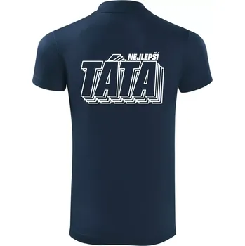 Pánská košile Nápis nejlepší táta - Polokošile Victory sportovní (dresovina) - M ( Námořní modrá (velmi tmavá - téměř černá) )