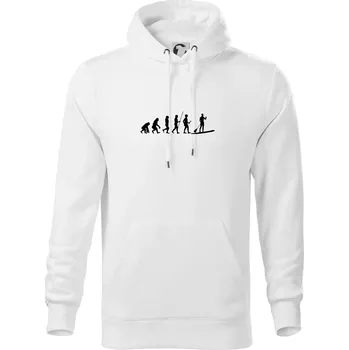 Pánská mikina Evoluce paddleboard muž - Mikina pánská Cape s kapucí - 4XL ( Bílá )