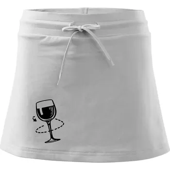 Dámská sukně Víno someliér - Sportovní sukně - two in one - M ( Bílá )