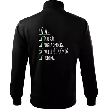 Pánská mikina Táta - check list - Mikina bez kapuce Adventure - 2XL ( Černá )