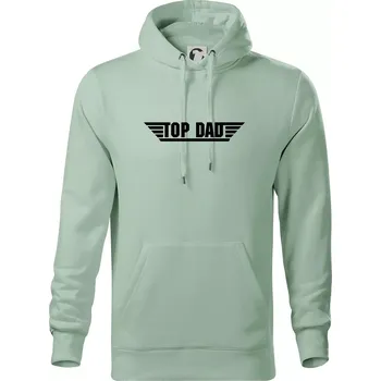 Pánská mikina Top dad s čárami - Mikina pánská Cape s kapucí - 4XL ( Sage )